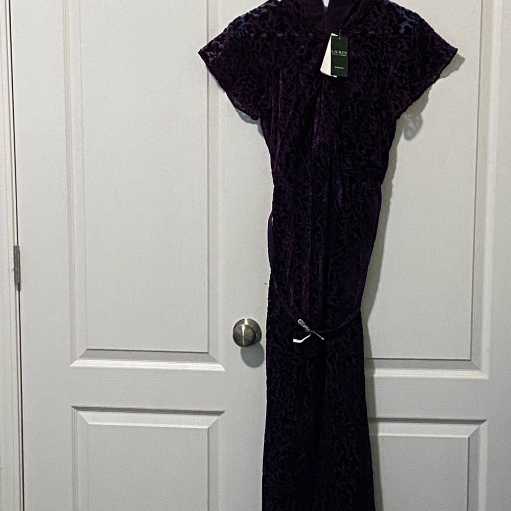 Ralph Lauren velvet formal dress size 4 nwt original price $280.00